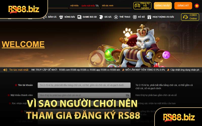 Đăng Ký RS88 - Tham Gia Hệ Thống Game Cược Mới 2026